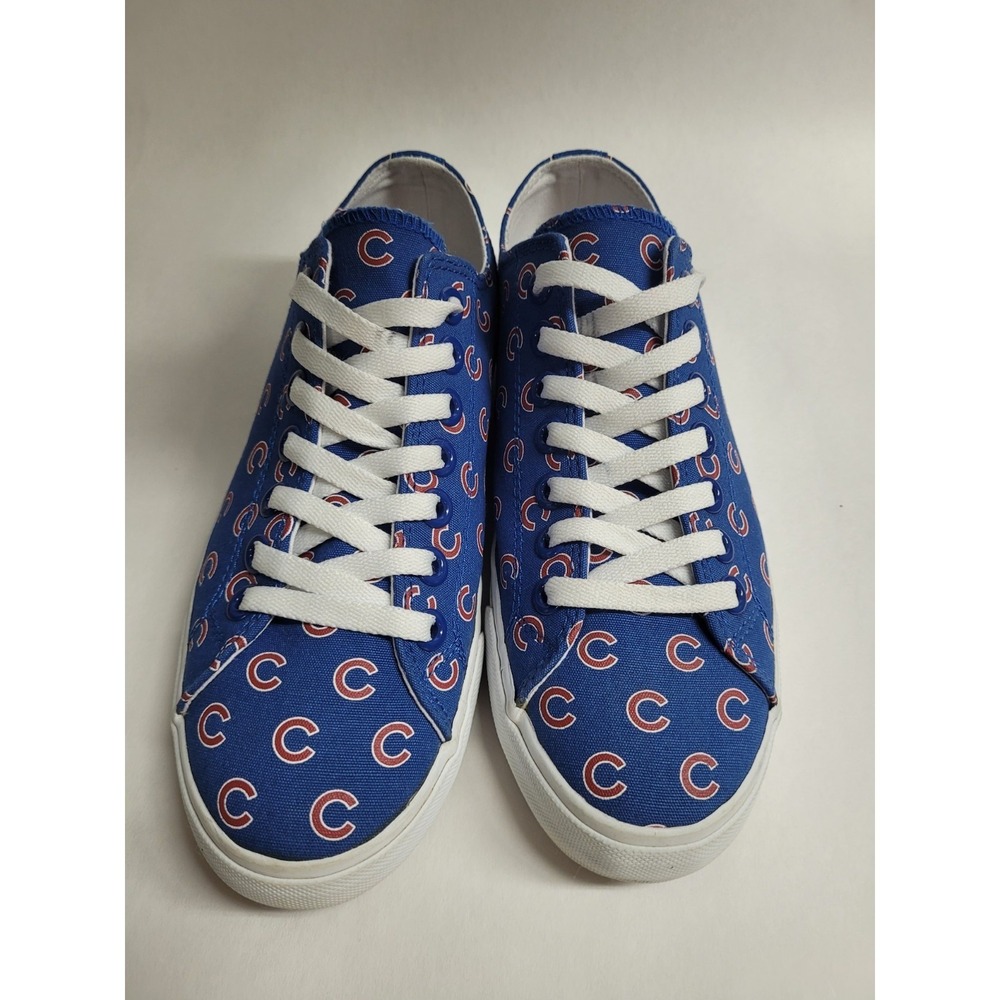 Row One Shoes Canvas Chicago Cubs Logo Fashion sneakers Unisex M 6.5,‎ W 8 Blue
